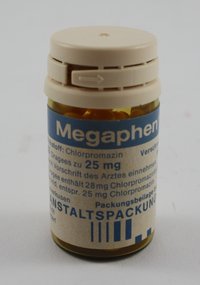 Medikamentenflasche: "Megaphen"