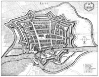 Planansicht von Lippstadt mit Festung 1647