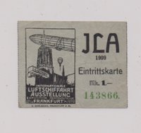 Eintrittskarte zur ILA (Luftschiffahrt-Ausstellung), Frankfurt 1909