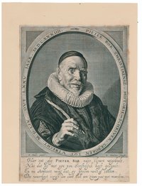 Kupferstich von Adriaen Matham: Portrait des Historiographen Pieter Bor