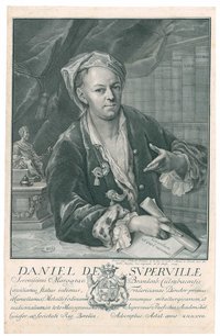 Kupferstich von Christian Friedrich Fritzsch: Portrait des Daniel de Superville