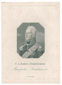 Kupferstich von L. Wolf: Portrait des Karl August Freiherr von Hardenberg
