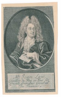 Kupferstich von Johann Martin Bernigeroth: Portrait des Jean Law