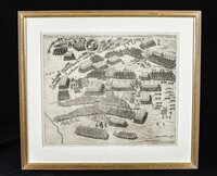 Kupferstich: N. N.: Perspektivische Darstellung der Schlacht bei Stadtlohn 1623