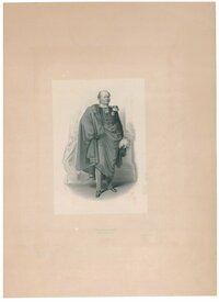 Stahlstich von A. Simon: Ganzfigur von Friedrich Wilhelm IV., König von Preußen